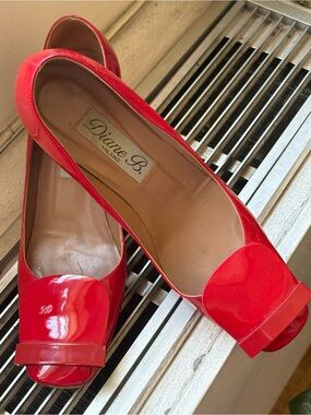 Diane B. Red Patent Leather Pumps